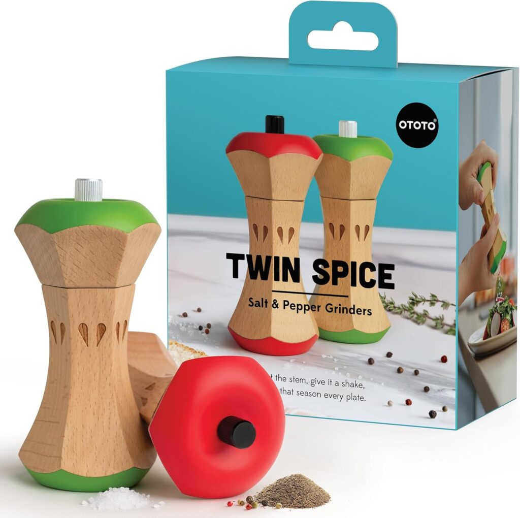 apple core salt and pepper shakers