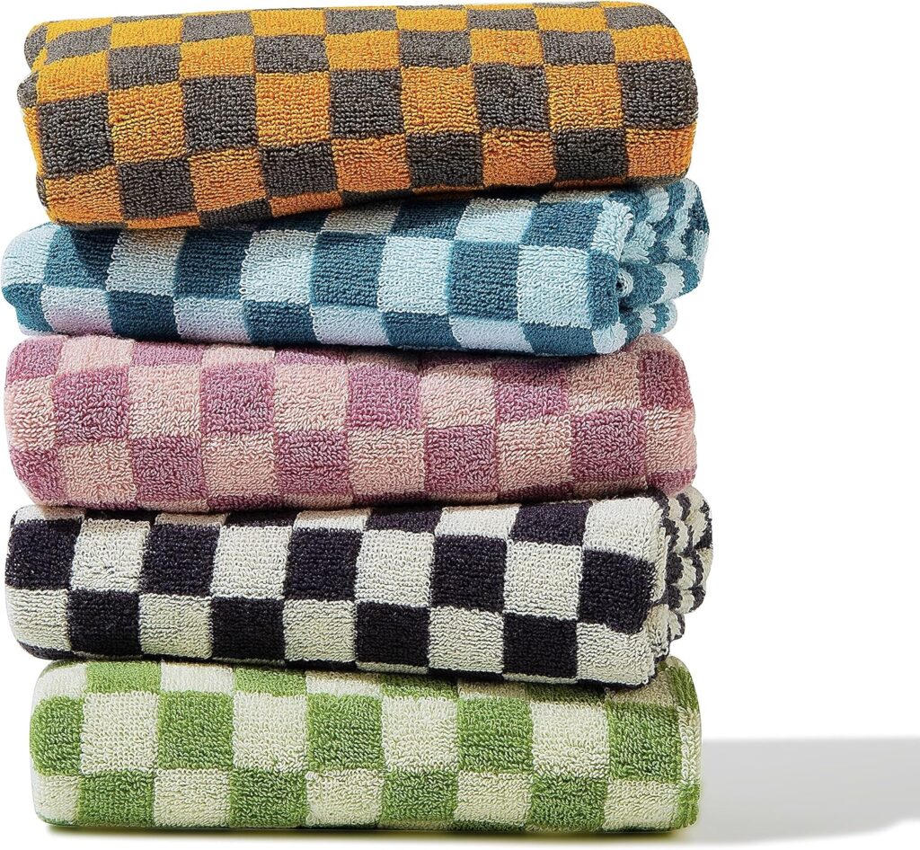 checkered kitchen hand towels