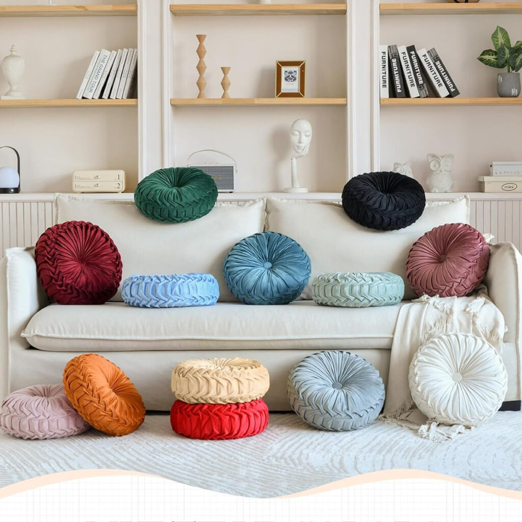 velvet cushions dopmine livingroom
