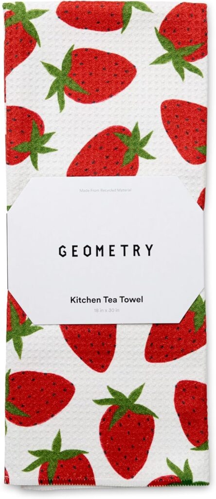 strawberry print kitchen towel