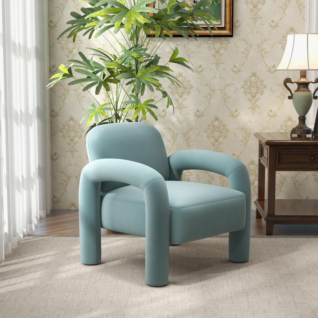 chunky barrel chair dopamine decor