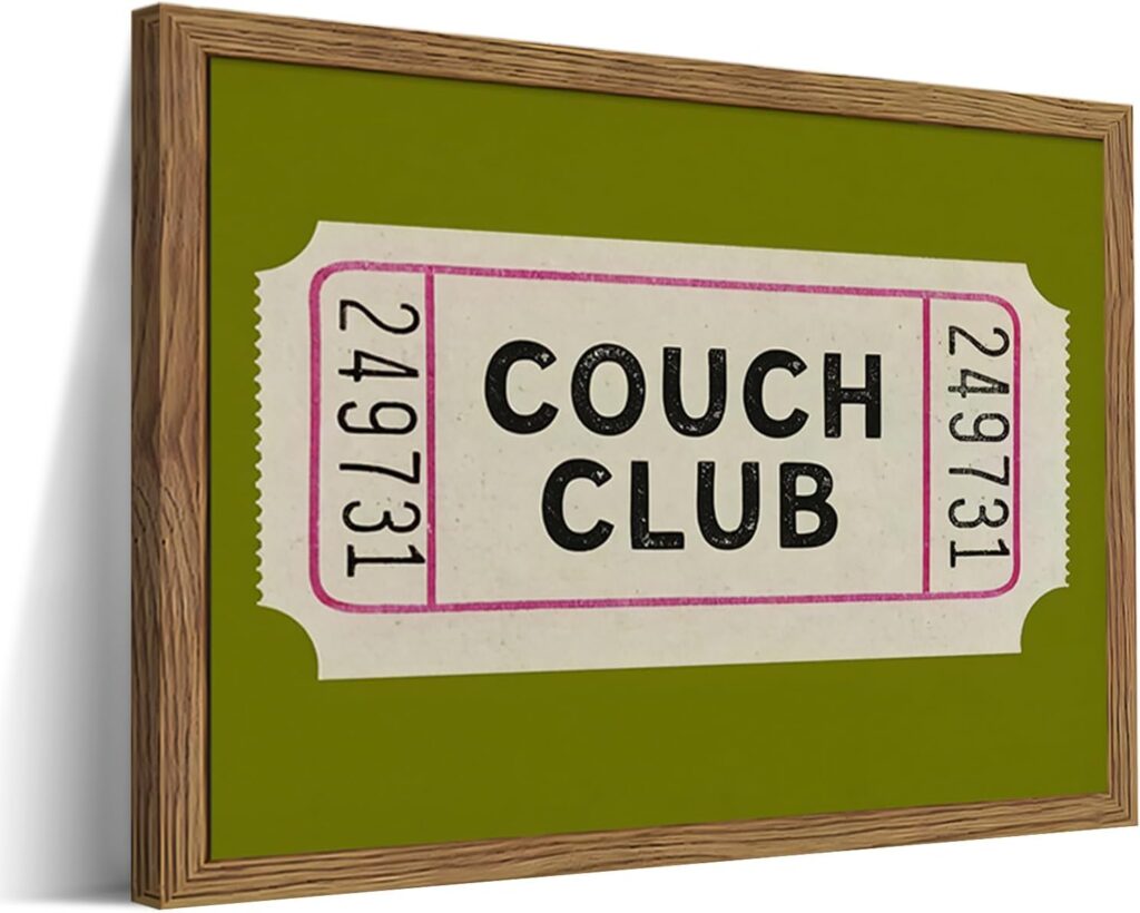 couch club wall art dopamine decor
